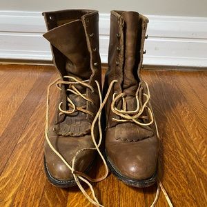 Vintage Justin lace up ropers